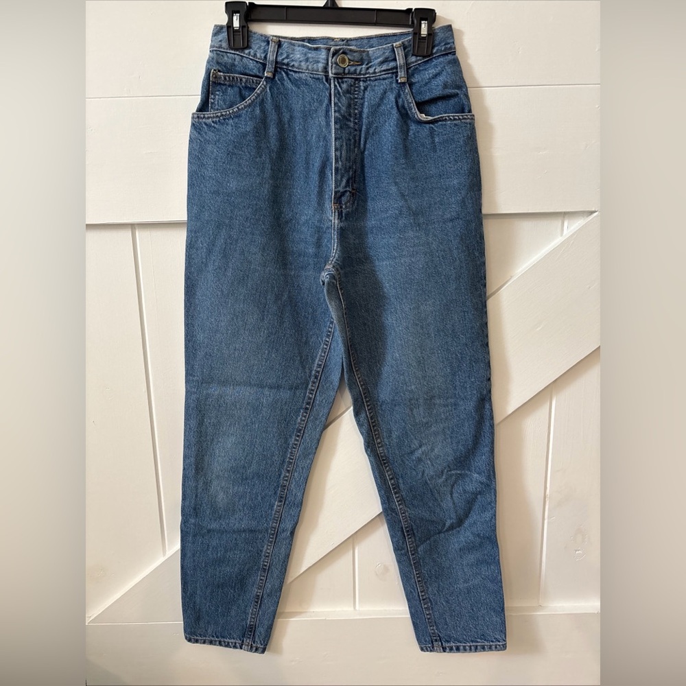 Vintage Whooz Blooz Jeans Women's Size 13 High Rise Denim 80s Tapered Mom Pants